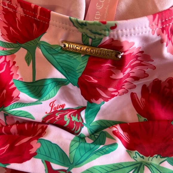 Juicy Couture -1 Piece Twist Front- Belted Sash & Front Keyhole Swimsuit. Sz. L - Picture 3 of 5